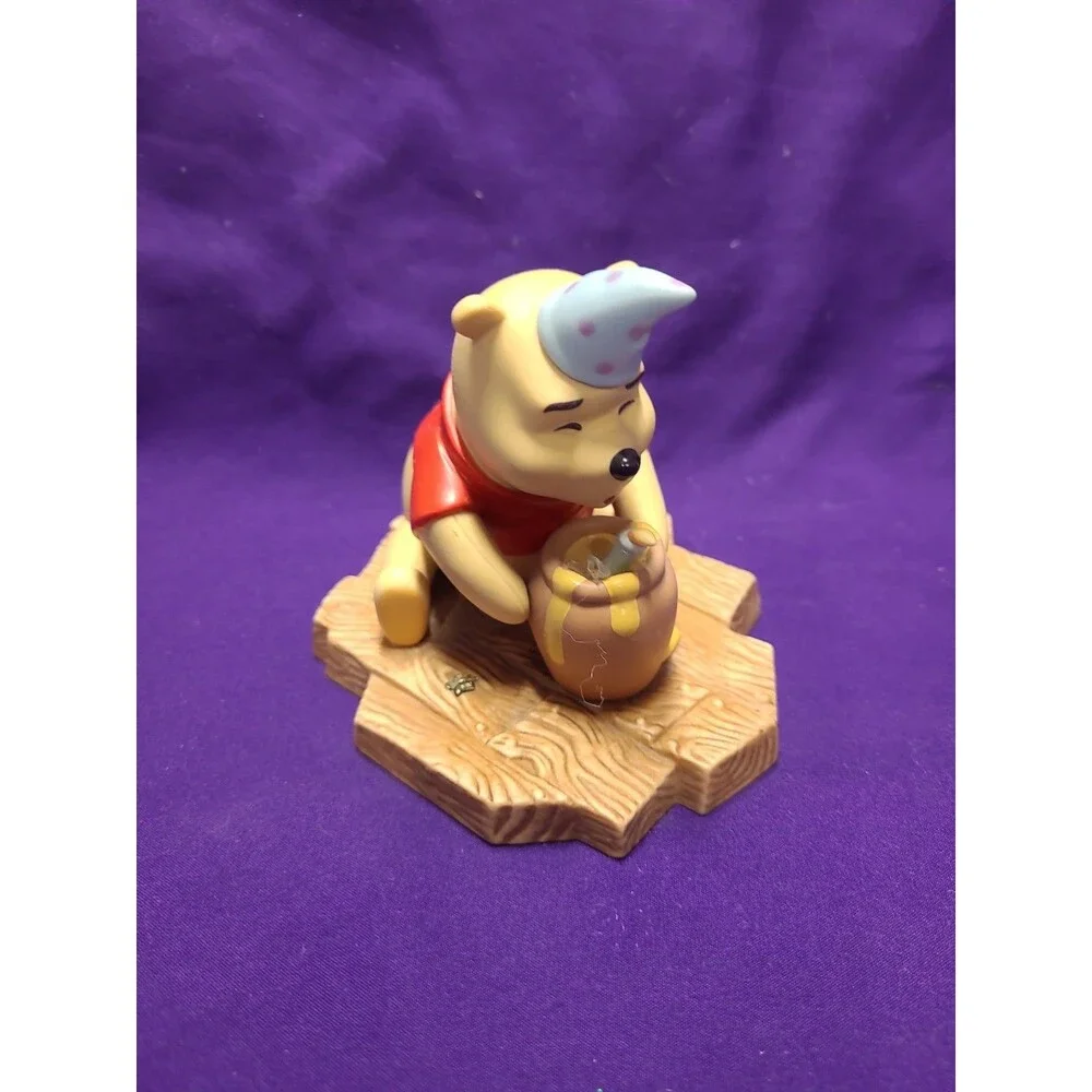 Disney Winnie the Pooh & Friends Birthday Blowing Out Candle Porcelain Figurine